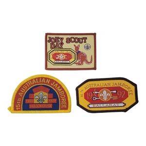 Australian Scouts Jamboree Joey Scout Day 90s Jamboree Patches Lot of 3 Vintage